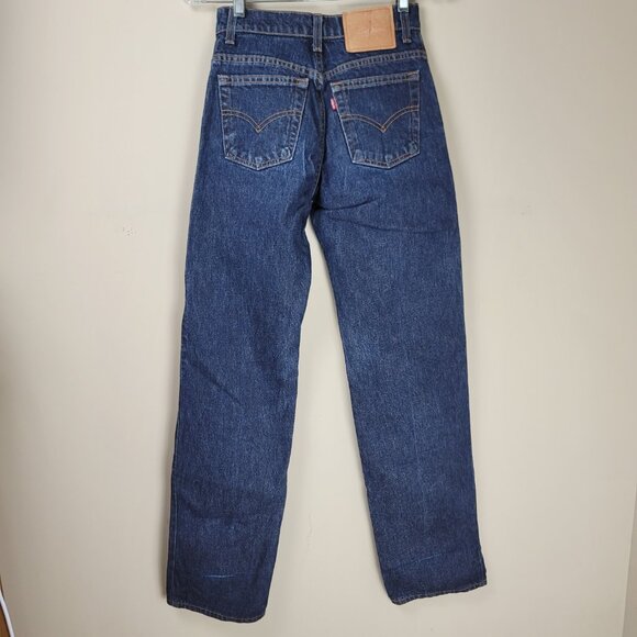 Vintage Levis Womens 555 Low Rise Guy's Fit Blue USA 90s Size 3 Jr - Picture 7 of 14